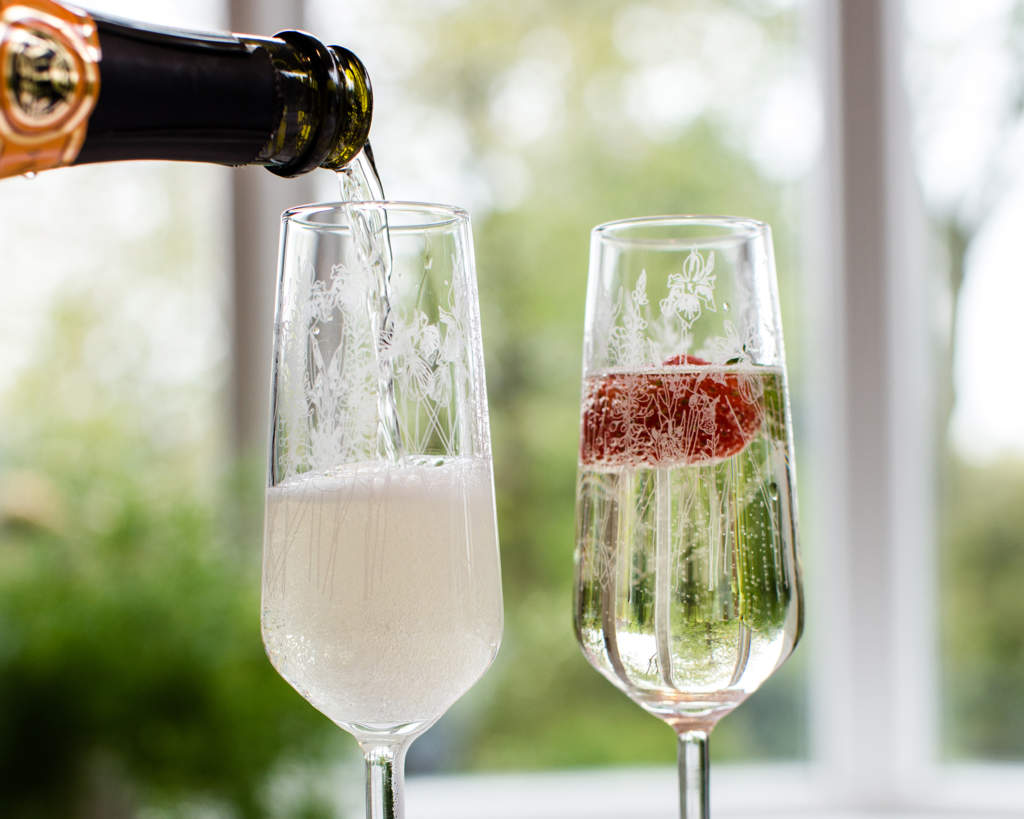 Emma Britton Floral Glass Champagne Flute