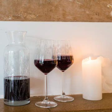Emma Britton Floral Glass Carafe and Wine Glasses