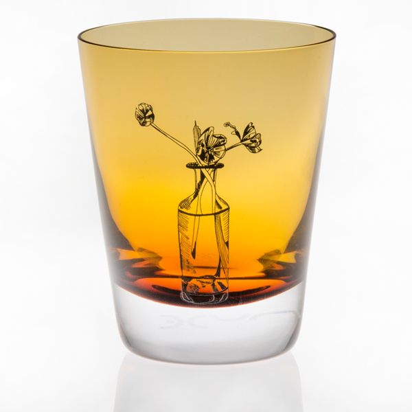 Amber Crystal Tulip Tumbler