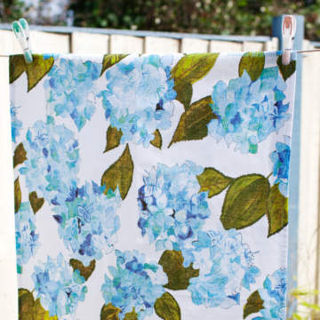 Emma Britton Hydrangea Tea towel