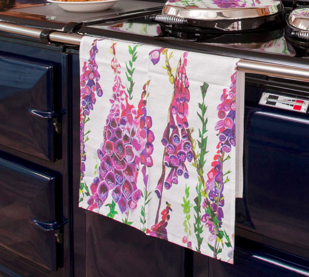 Foxglove Purple Tea Towel