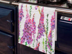 Foxglove Purple Tea Towel
