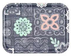 Pastel Lace in Grey Tray