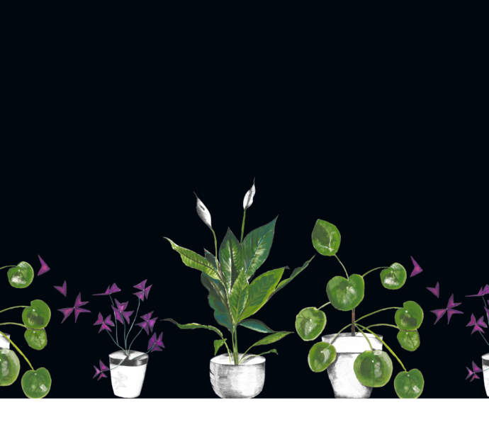 Emma Britton Black Plant Life Glass Splash