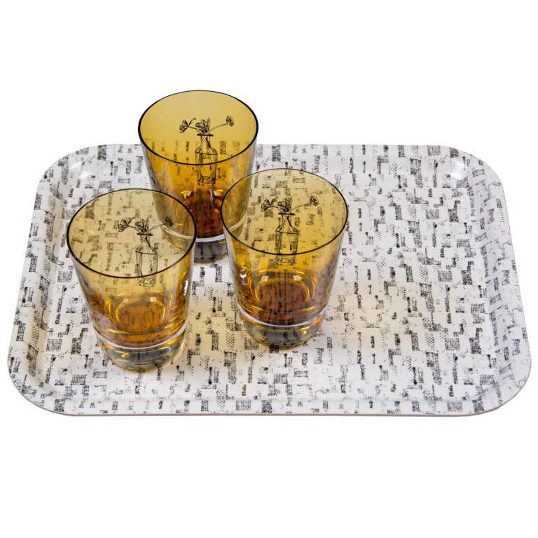 Mono Tray and Tulip Tumblers