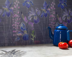 Watercolour in grey kitchen splashback