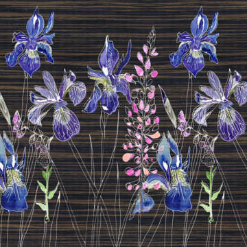 Watercolour in Ebony Splashback Sample
