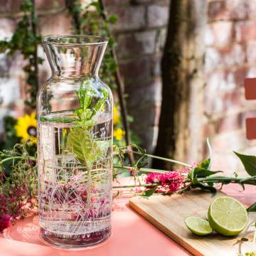 Meadow Glass Carafe - delicate etch design - Emma Britton - Emma