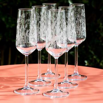 Champagne on sale glass design