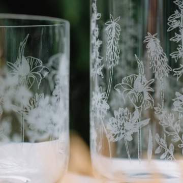 Emma Britton Exotic Floral Design Glassware