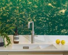 Metallic-green-splashback