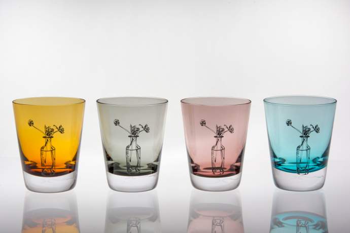 Emma-Britton-Coloured-Tulip-Crystal-Tumblers-Wedding Gift Ideas