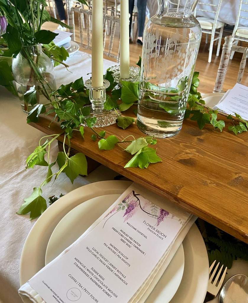 Emma Britton Secret Sussex Supper Club Style image of Table Decor