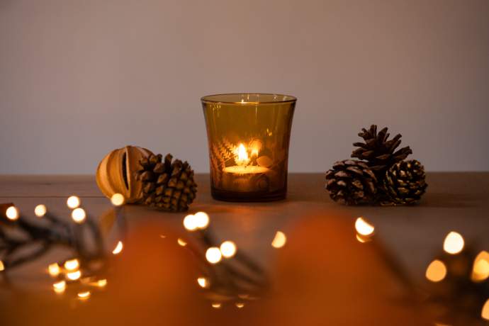 Emma-Britton-Decorative-Glass-Designer-Amber-Glass-Tea-Light-Holder