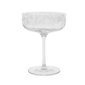 RHS Snowdrop Glassware - Emma Britton Decorative Glass Designer- Snowdrop Coupe - RHS Gifts