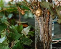 Emma Britton Decorative Glass Designer - Silver Birch Vase - Christmas Tablescaping