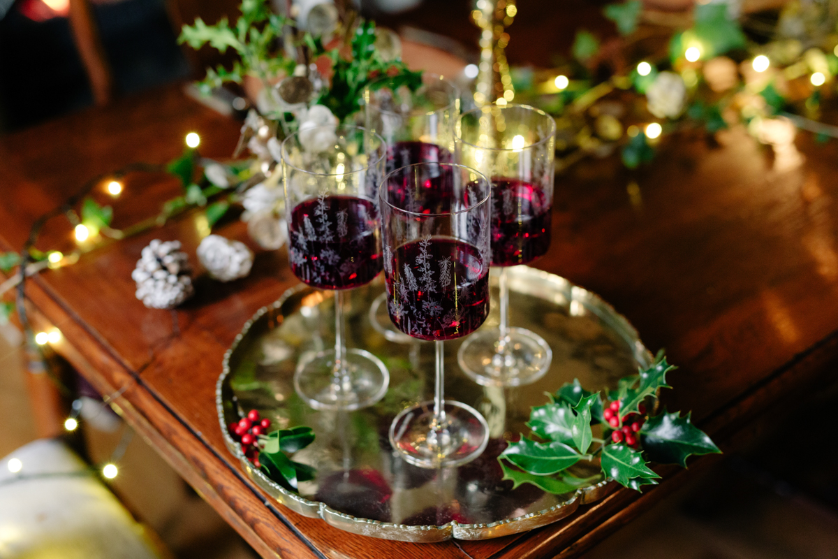 Emma Britton Exotic Floral Red Wine Glass Set of 4 Emma Britton Exotic Floral Crystal Red Wine Glass Set