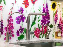 Emma Britton - Bespoke Floral Glass Splashback