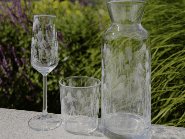 Emma Britton The Hepworth Wakefield Garden Collection Glasssware Carafe, Tumbler, Flute