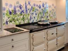 Emma-Britton-Decorative-Glass-Designer-Blue-Purple-Floral-Splashback-Cream-AGA