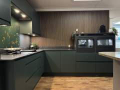 dark and moody splashback by Emma Britton Decorative Glass Designer, glass splashback design