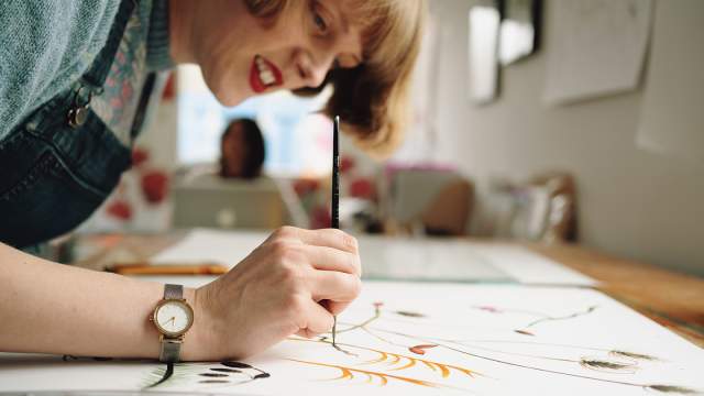 Emma Britton Floral Painting Workshop for Ode to Joy Flowers