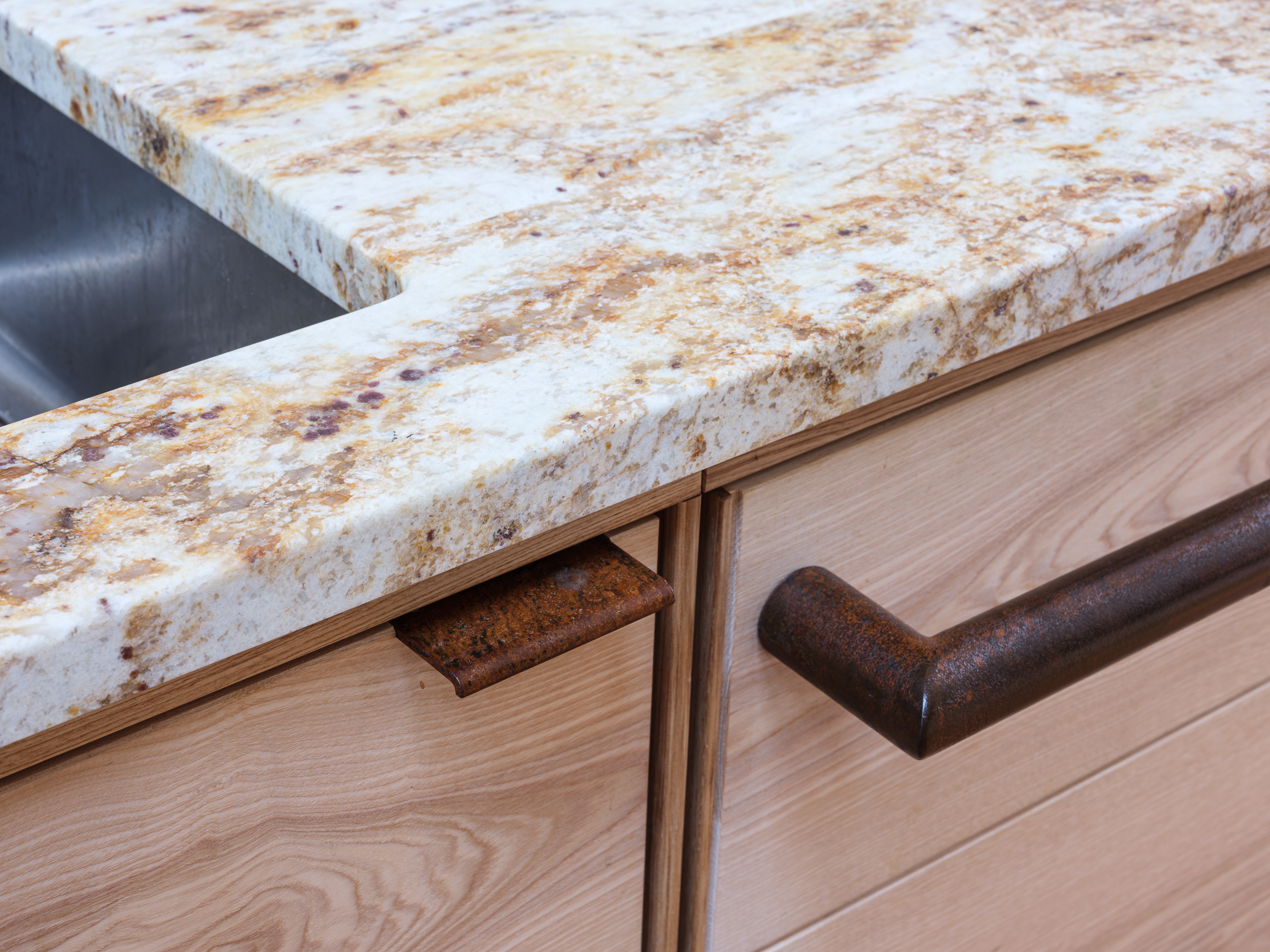 Project Worktop Finishes and Cupboards in Kitchen for an Emma Britton wall design project.