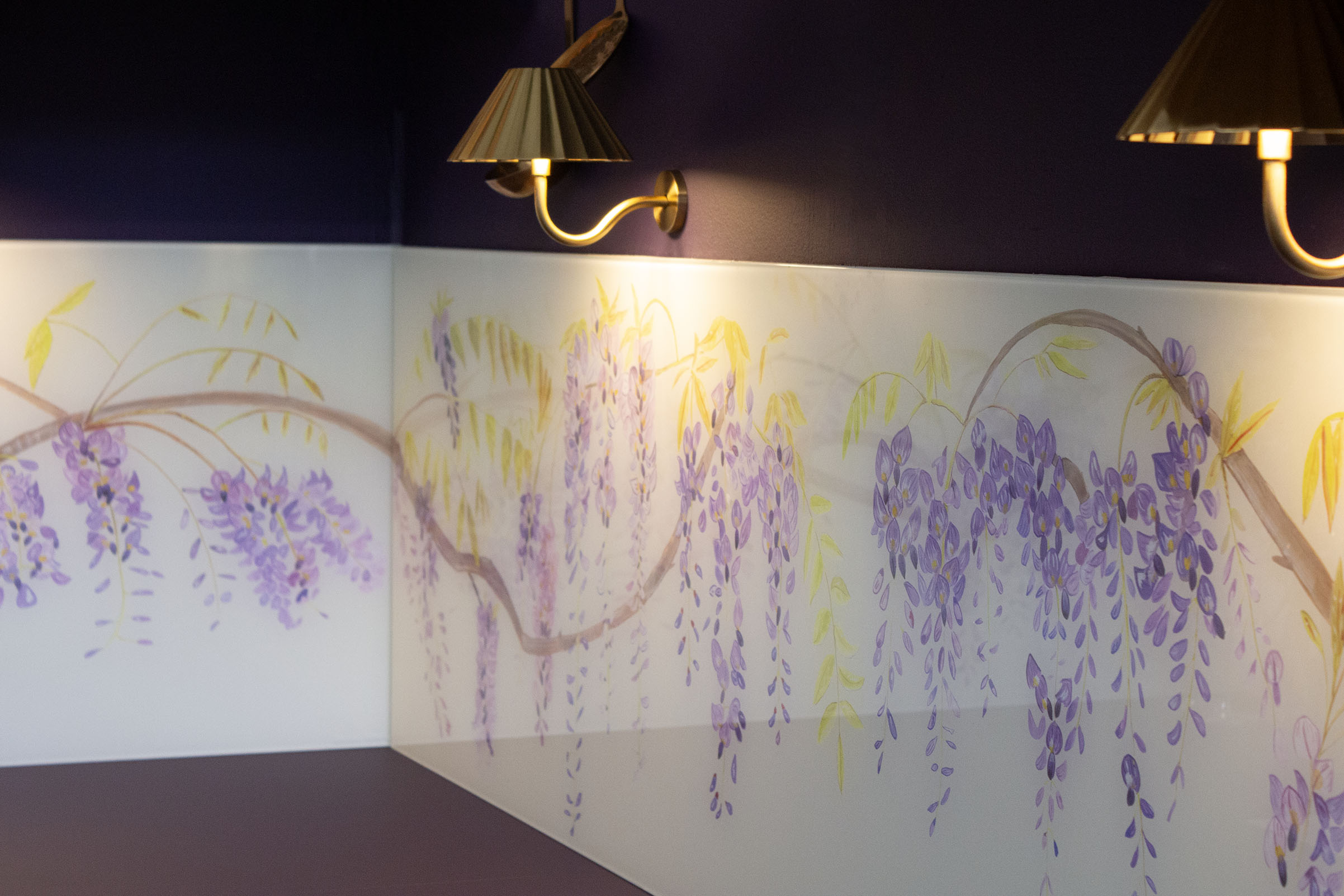 Emma Britton details from Wisteria Glass Splashback Design