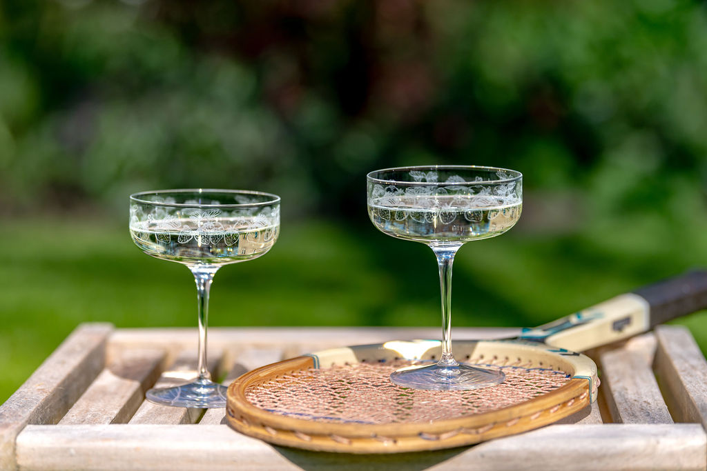 Emma Britton Strawberry Champagne Coupes Emma Britton Decorative Glass Designer Ltd Ed Strawberry Champagne Coupes