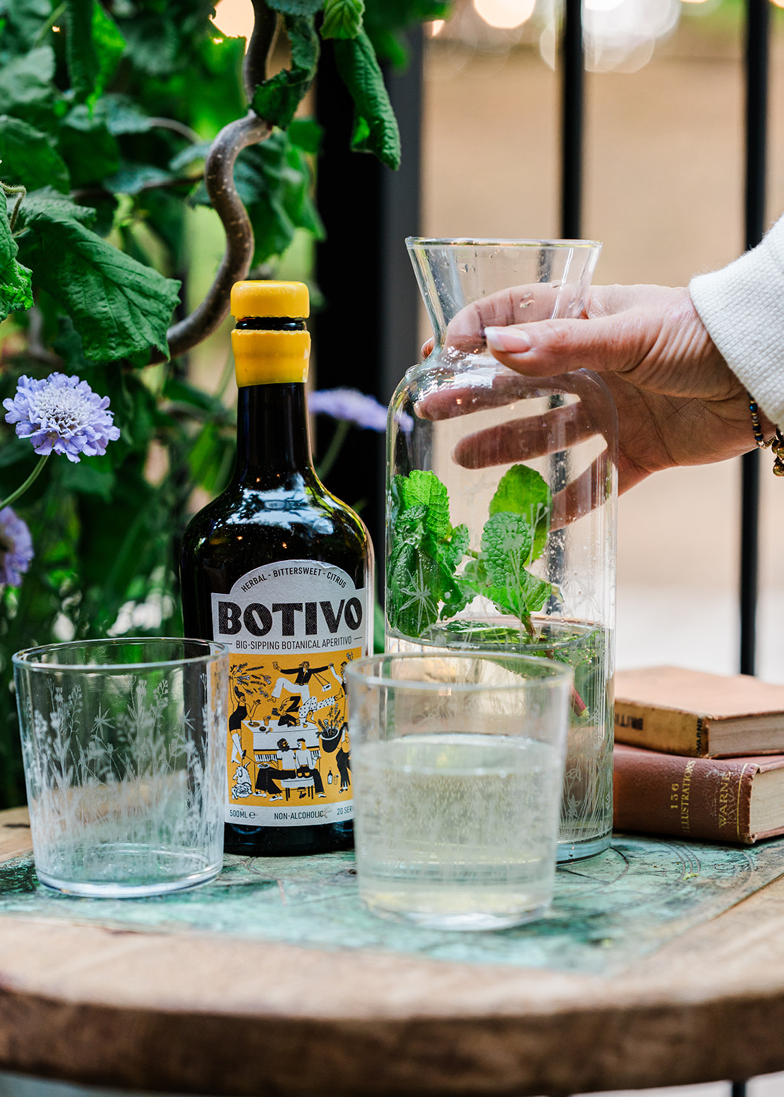 Emma Britton Meadow Glassware in Tales from the Riverbank Garden at the Chelsea Flower Show