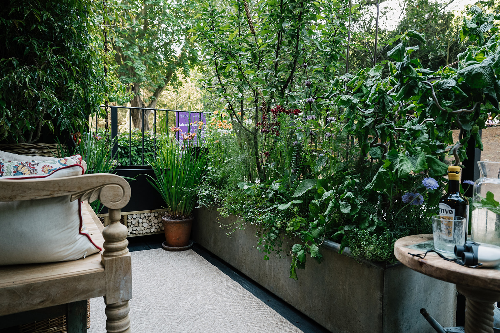 Tales from the Riverbank Garden balcony for the RHS Chelsea Flower Show 2026.