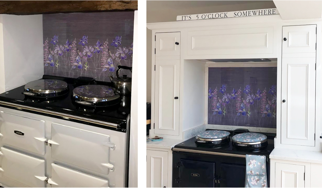 Emma Britton Watercolour in Grey AGA Splashbacks