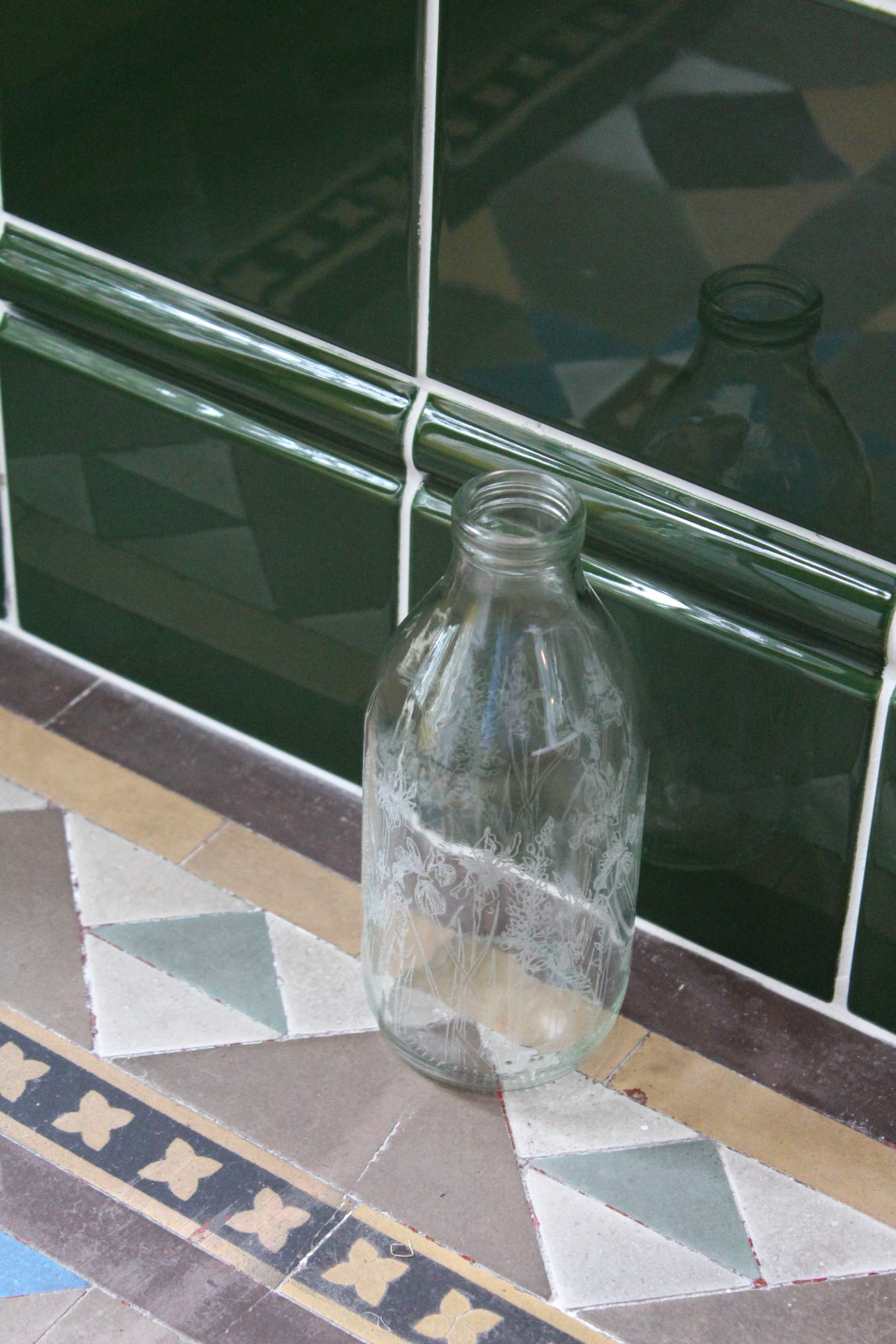 Floral Milk Bottle 2
