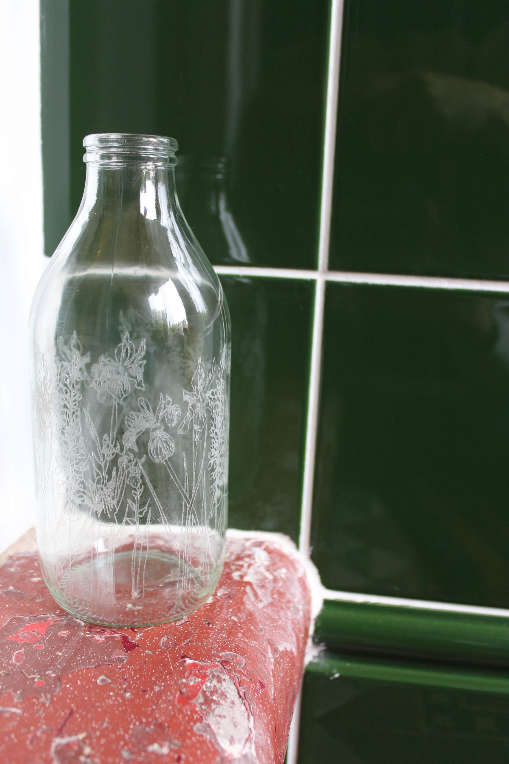 Floral Milk Bottle 3